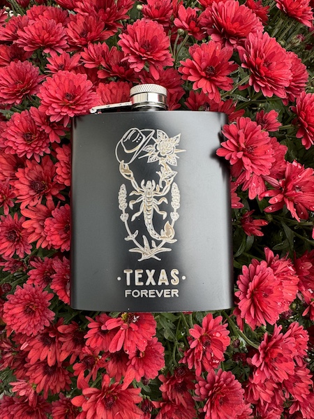 engraved flask - Texas Forever