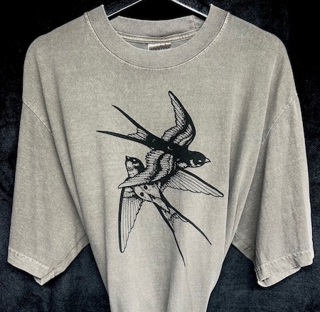 Swallow graphic heavyweight oversized streetwear tee